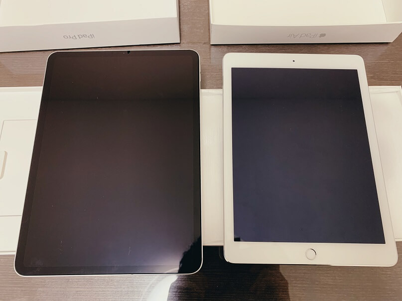 iPad Air2とiPad Proの比較画像